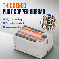 Bloc de distribution enfichable OLINK KV225 KV225G 24A 690V, bornier sur rail DIN 2P-12P avec support de montage en option