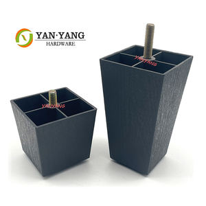 Yanyang 55mm de altura PP muebles de <span class=keywords><strong>pl</strong></span>ástico cama soporte pies personalizado negro esquina inyección reemplazo pierna de <span class=keywords><strong>pl</strong></span>ástico para sofá - Product Image 3