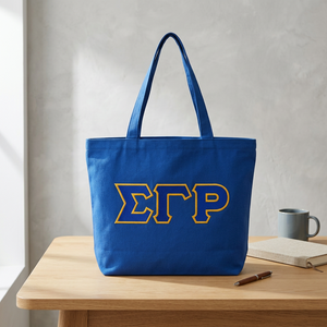 Sac fourre-tout en toile légère à fermeture ouverte pour femme Sigma Gamma Rho, personnalisable en couleur et logo, idéal pour les voyages - Product Image 3