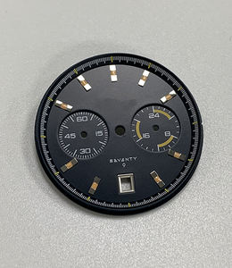 Montre-bracelet automatique pour homme, avec cadran noir mat et argent, ratio de 3-9H, adapté pour la chaîne - Product Image 3