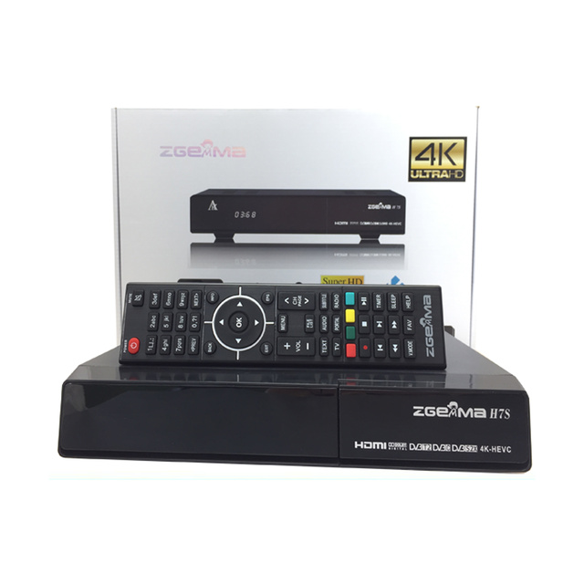 ZGEMMA H7S Receiver UHD 4K 2*DVB-S2/S2X + DVB-T2/C Hybrid Tuner Enigma2 Linux OS TV Decoder