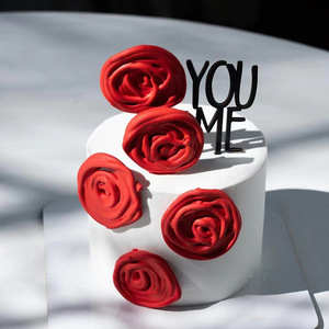 Decoración para Pastel de Miel y Dulzura, Adorno Acrílico para Pastel de San Valentín para Parejas - Product Image 1