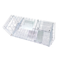Piège à ratons laveurs en métal pliable de 31 pouces, cage pour opossum et chat sauvage