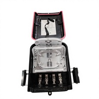 Caja de Distribución de Fibra Óptica APT de 16 Núcleos, Divisor PLC, Conector SC APC, FTTH para Exteriores, Material ABS Negro, 1 Año de Garantía