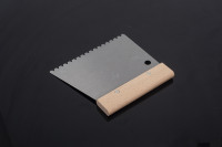 Couteau à plâtrer professionnel en acier inoxydable avec lame traitée thermiquement, spatule à plâtrer avec manche en bois dur, racloir