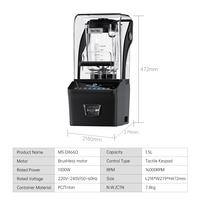 Blender professionnel haute puissance, robuste, pour smoothies, milkshakes, blender commercial avec couvercle insonorisant