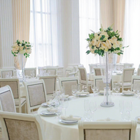 Tapis d'allée de mariage moderne et support de vase à fleurs pour centre de table en acrylique durable, directement du fabricant