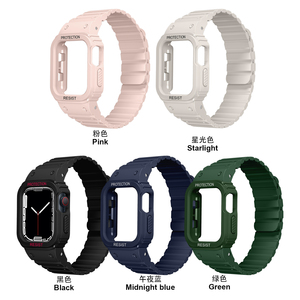 สายนาฬิกาซิลิโคนแม่เหล็กปรับได้ของ Ryb สำหรับ <span class=keywords><strong>Apple</strong></span> <span class=keywords><strong>Watch</strong></span> Series 7 6 5 4 3 <span class=keywords><strong>2</strong></span> 1 <span class=keywords><strong>SE</strong></span> 41mm 42 <span class=keywords><strong>44</strong></span> 45mm - Product Image 4