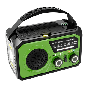Radio météo à manivelle 16000 mAh, polymère, AM/<span class=keywords><strong>FM</strong></span>, rechargeable par solaire/USB-C, avec lampe torche et alerte SOS - Product Image 6