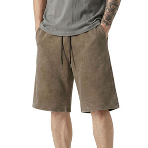 กางเกงขาสั้นผ้าฝ้ายใส่สบายมีสไตล์สำหรับฤดูร้อน กางเกงขาสั้นผู้ชายแบบย้อมสี กางเกงขาสั้นสตรีทแวร์วินเทจแฟชั่นสำหรับผู้ชาย - Product Image 1