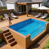 Acryl-Aufstellpool mit Filtersystem, sofort einsatzbereit, einfache Installation, Garten, Hinterhof, Heimbecken