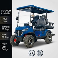 Voiturette de golf électrique 4 places, moteur AC 4KW, batterie lithium 60V 100Ah, 2+2 sièges, homologuée pour la route, OEM ODM