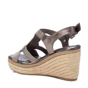 Xti Sandales compensées pour femme 142320 en cuir noir style espadrille à talon plateforme pour l'été - Product Image 3