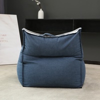 Fauteuil Relax en Mousse Remplis de Haricots, Fauteuil Lounge Beanbag avec Repose-Pieds
