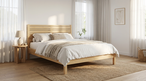 बेडरूम के फर्नीचर में कोई गद्दा राजा रानी जुड़वां लकड़ी के बने लोकप्रिय बिस्तर फ्रेम 1.8 मीटर डबल आधुनिक लकड़ी के बिस्तर - Product Image 4