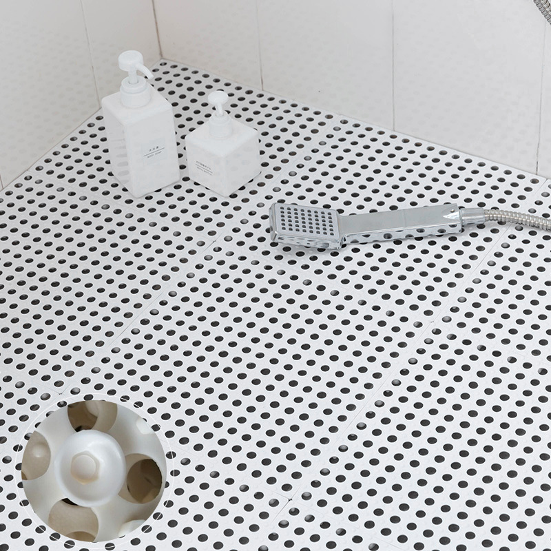 प्रतिरोधी स्प्लिसिंग फ्लोर मैट बाथरूम एंटी स्किड फ्लोर मैट 30 × 30 सेमी . पहनें 1