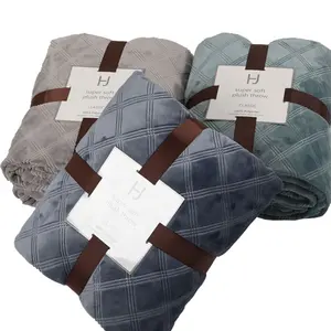 Siêu Mềm Rắn 3D Nổi <span class=keywords><strong>Flannel</strong></span> Ném Chăn Polyester Chăn - Product Image 1