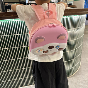 Sac à dos scolaire pour enfants et tout-petits, motif <span class=keywords><strong>animal</strong></span> mignon, hamster 3D, en tissu Oxford, avec fermeture éclair, coque rigide légère, pour la maternelle et la préscolaire - Product Image 3