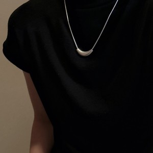Collier en argent sterling S925, style coréen, robuste, à maillons courbés en os de serpent, chaîne de clavicule minimaliste mate, vente en gros - Product Image 3