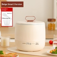 Mini cuiseur à riz électrique en acier inoxydable, capacité de 1 à 2 L, commande par bouton-poussoir, couvercle en verre trempé, classe énergétique A+++, pour la maison