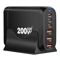 Cargador Multi-Puerto de Alta Potencia PD 200W, Multifuncional y de Carga Rápida para Teléfonos y Computadoras, con 4 Años de Garantía, Superventas