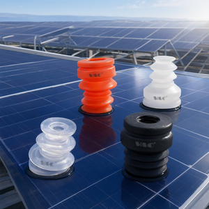 Ventouse à vide à soufflet triple couche en caoutchouc silicone VAC SRPF pour panneaux solaires photovoltaïques - Product Image 3