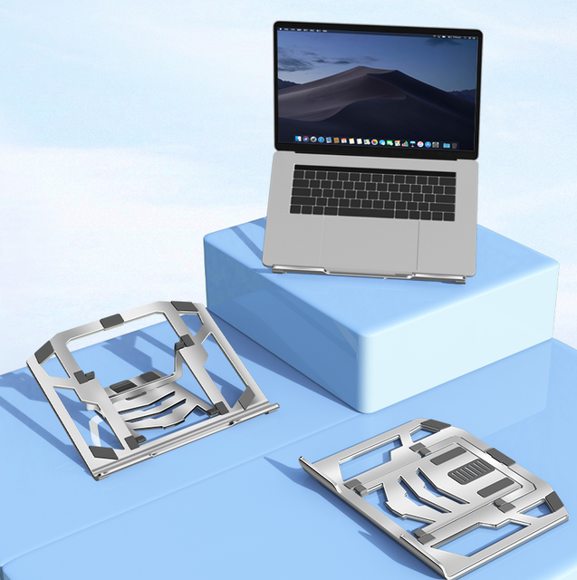 Custom Logo Metal Foldable Laptop Stand Height Adjustable Notebook Tablet Stand Mini Portable Size with New Status