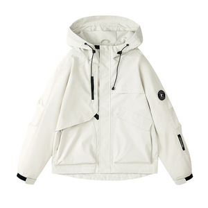 Winter Bomber Jacket Unisex Outdoor Waterproof Zipper Closure Travel Coat Mountaineering Windproof