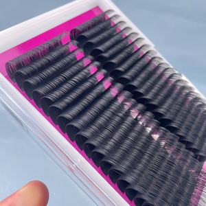 Extension de Cils Classique Volume en Fibre PBT Coréenne, Individuelle, Noir Mat, Courbes C D, Extension de Cils Volume Soie - Product Image 5