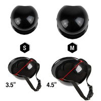 Casco para mascotas Motocicleta Bicicleta Montar Perrito Gorra Negro para perros pequeños Cachorro