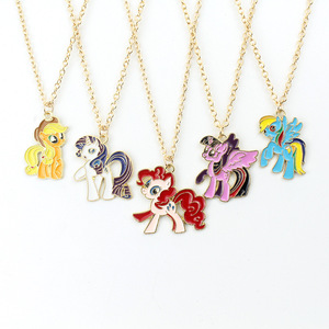 Collar de My Little Pony para Niñas, Colgante de Aleación Esmaltada <span class=keywords><strong>con</strong></span> Diseño de Unicornio, Joyería Kawaii, Regalo de Cumpleaños - Product Image 1
