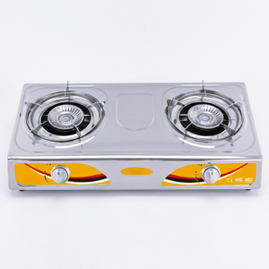 Cocina doble de acero inoxidable de alta calidad, hermosa estufa de doble quemador con soporte independiente para sartenes, electrodoméstico para el hogar. - Product Image 3