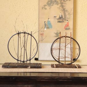 Jarrón de Bambú Luna Llena, Redondo, Estilo Zen, Decorativo, Accesorio para la Ceremonia del Té en el Hogar - Product Image 2