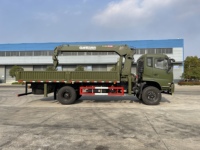 Grue sur camion CLW de 5 tonnes - Fonctionnement à une seule jambe, grue hydraulique fiable pour camion, hauteur de levage de 12,9 m
