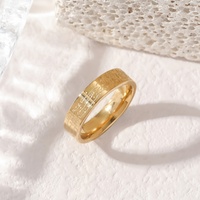 Bague personnalisée en acier inoxydable plaqué or 18 carats PVD, étanche, gravée, style musulman islamique, vente en gros