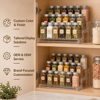 Support d'affichage en acrylique transparent sur trois niveaux, avec design détachable, pour le stockage des aliments et l'exposition de gâteaux/parfums