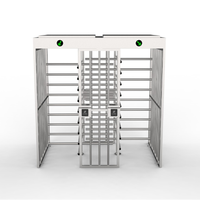 Système de tourniquet rotatif à hauteur complète en acier inoxydable haute sécurité IP55, contrôlé par carte RFID, à double sens, pour barrière de porte