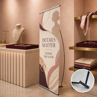Supporto per Banner a L con Stampa Logo Personalizzata, Prova Digitale in 24h, DDP USA