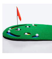 Tapis de putting portable Bigfoot Puffer avec logo personnalisé, mini parcours de golf incliné multi-trous en PVC pour l'entraînement