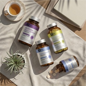 Bouteilles en verre givré personnalisées vides pour médicaments et pilules 120ml 150ml 200ml 250ml 300ml, flacons ambrés pour compléments alimentaires - Product Image 6