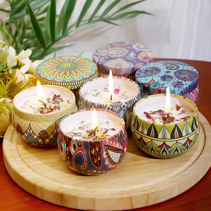 Hot Bán Hàng Du Lịch Quà Tặng Không Khói Thơm Nến Sáp Đậu Nành Tin Jar Hoa Thơm Nến Trong Số Lượng Lớn - Product Image 4