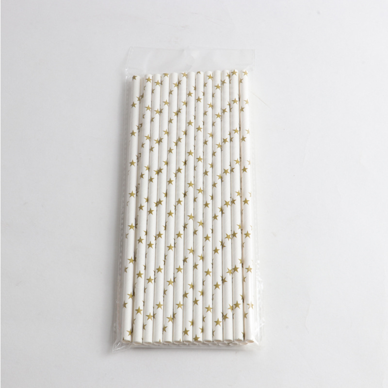 Wholesale Luxury Disposable Kraft Paper Straws Biodegradable Paper Straws for Party Decoration Supplies