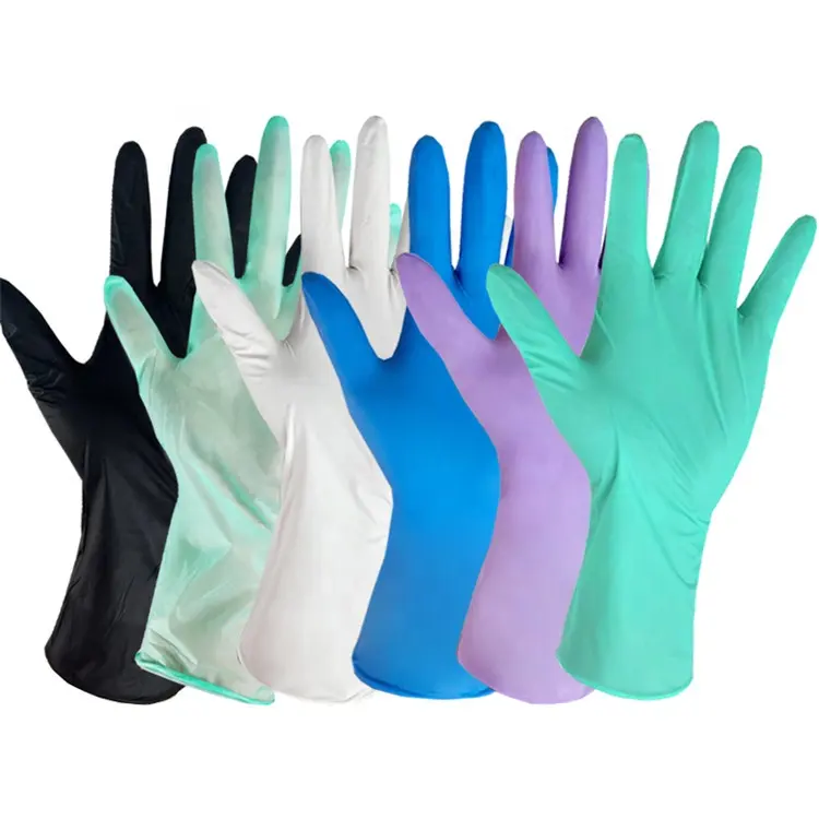 5mil 12 inch Long Powder Free Latex Free Logo Custom Cooking Tattoo Food Medical Cleaning Exam Gloves Disposable Nitrile Glove