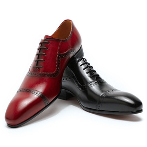 Zapatos formales clásicos de negocios para hombre, estilo inglés grabado, zapatos Oxford de cuero genuino, zapatos de boda - Product Image 5