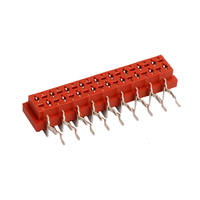 Diskon besar 2.54mm pitch mikro cocok merah IDC kawat konektor ke papan soket wanita untuk tipe sudut kanan