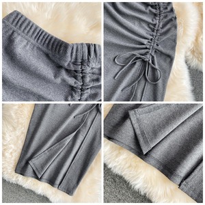 2024 verano versión coreana <span class=keywords><strong>de</strong></span> la nueva <span class=keywords><strong>falda</strong></span> delgada Retro <span class=keywords><strong>de</strong></span> cintura alta para mujer cintura elástica cordón ajustado hendidura bolsa cadera <span class=keywords><strong>falda</strong></span> - Product Image 6