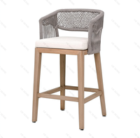 Vente en gros de tabouret de bar extérieur de haute qualité à hauteur de comptoir chaise tabourets de patio modernes avec coussins imperméables