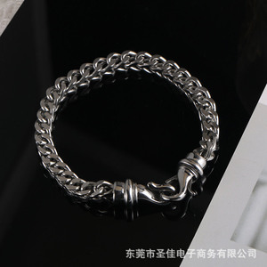 Pulsera Cuadrada para Hombre Chapada en Oro, Cadena de Acero de Titanio CE636, Accesorio Moderno de 21cm 23cm, Diseño Geométrico - Product Image 5