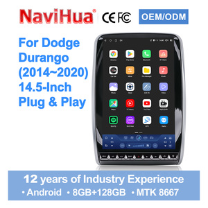 Autoradio Android NaviHua 14,5 pouces avec GPS et navigation pour Dodge Durango 2014-2020, écran tactile, système multimédia stéréo - Product Image 1