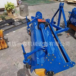 Tractor Powered <b>Snow</b> <b>Sweeper</b> With Yellow Rotating Brush For Road Clearing - Product Image 4